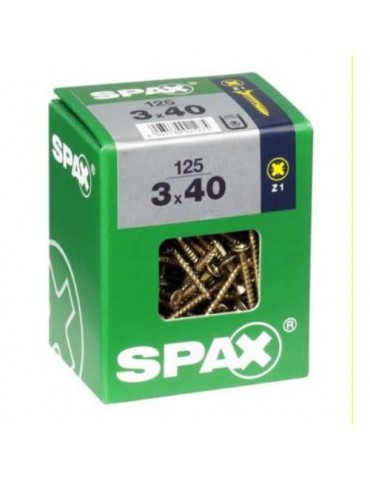 TORNILLO SPAX C/PL POZI BRICO. 3.0X40 C/125 UDS