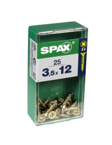 TORNILLO SPAX C/PL POZI BRICO. 3.5X12 C/25 UDS
