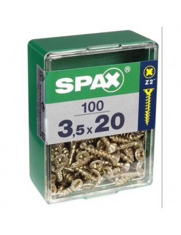 TORNILLO SPAX C/PL POZI BRICO. 3.5X20 C/100 UDS