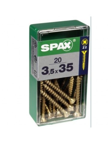 TORNILLO SPAX C/PL POZI BRICO. 3.5X35 C/20 UDS