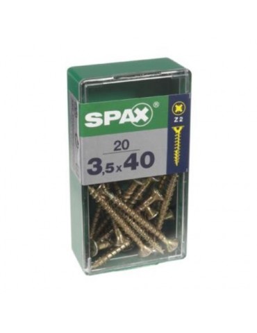 TORNILLO SPAX C/PL POZI BRICO. 3.5X40 C/20 UDS