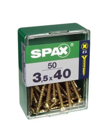 TORNILLO SPAX C/PL POZI BRICO. 3.5X40 C/50 UDS