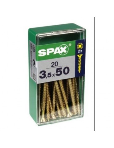 TORNILLO SPAX C/PL POZI BRICO. 3.5X50 C/20 UDS