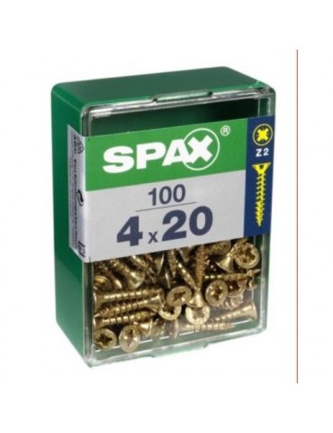 TORNILLO SPAX C/PL POZI BRICO. 4.0X20 C/100 UDS