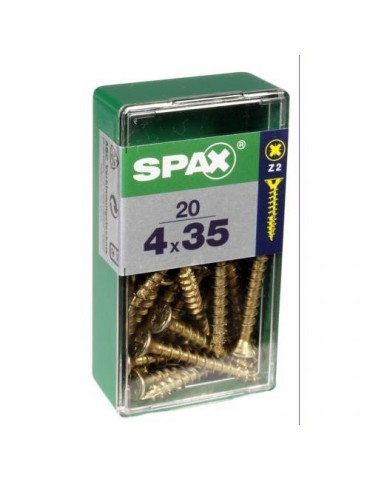 TORNILLO SPAX C/PL POZI BRICO. 4.0X35 C/20 UDS