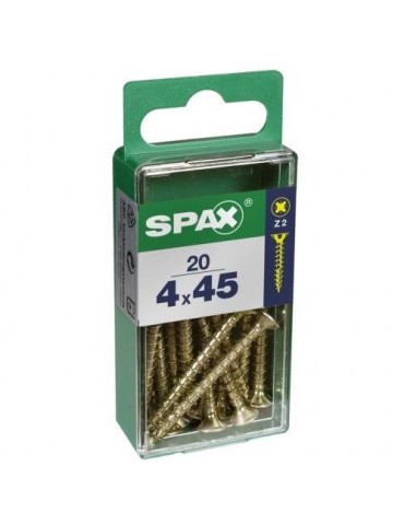 TORNILLO SPAX C/PL POZI BRICO. 4.0X45 C/20 UDS