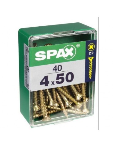 TORNILLO SPAX C/PL POZI BRICO. 4.0X50 C/40 UDS