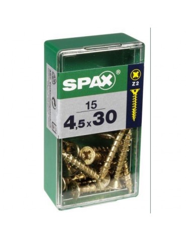 TORNILLO SPAX C/PL POZI BRICO. 4.5X30 C/15 UDS