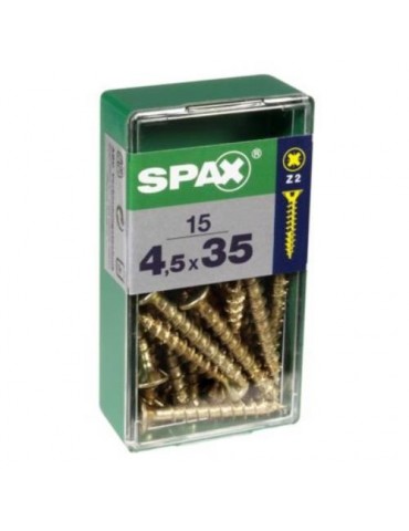 TORNILLO SPAX C/PL POZI BRICO. 4.5X35 C/15 UDS
