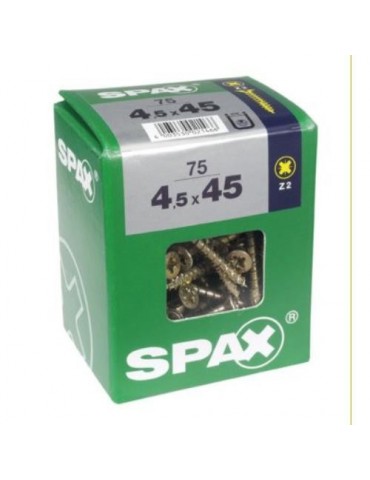 TORNILLO SPAX C/PL POZI BRICO. 4.5X45 C/75 UDS