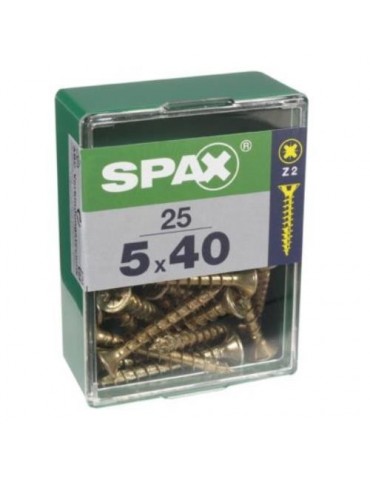 TORNILLO SPAX C/PL POZI BRICO. 5.0X40 C/25 UDS