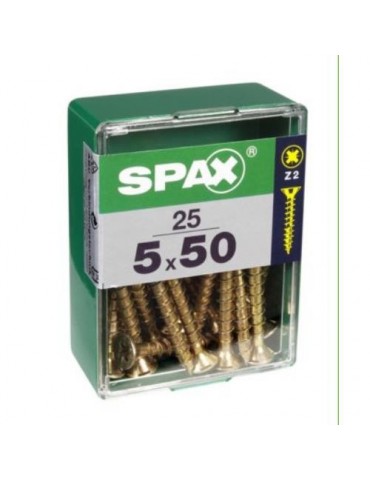 TORNILLO SPAX C/PL POZI BRICO. 5.0X50 C/25 UDS