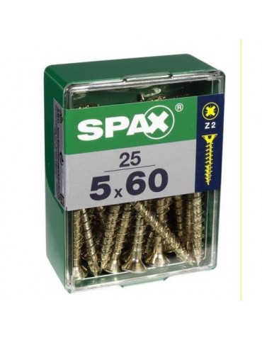 TORNILLO SPAX C/PL POZI BRICO. 5.0X60 C/25 UDS