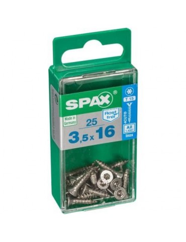 TORNILLO SPAX C/PL TORX INOX. 3.5X16 C/25 UDS