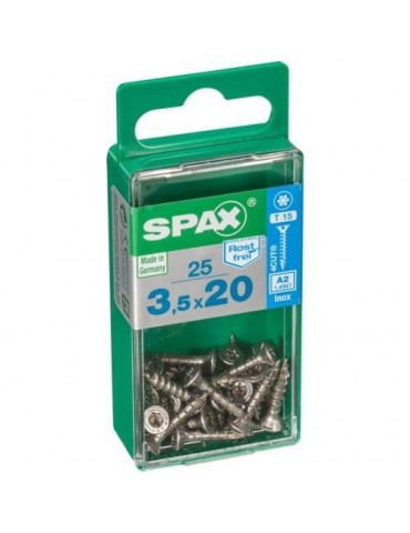 TORNILLO SPAX C/PL TORX INOX. 3.5X20 C/25 UDS