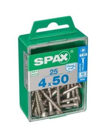 TORNILLO SPAX C/PL TORX INOX. 4.0X50 C/25 UDS