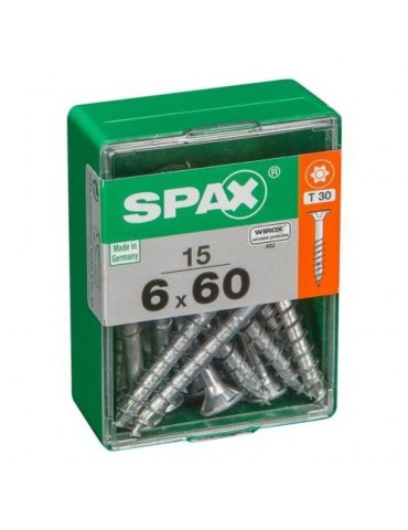 TORNILLO SPAX C/PL TORX WIROX 6.0X60 C/15 UDS