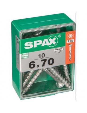 TORNILLO SPAX C/PL TORX WIROX 6.0X70 C/10 UDS