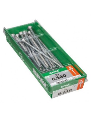 TORNILLO SPAX C/PL TORX WIROX 6.0X140 C/20 UDS