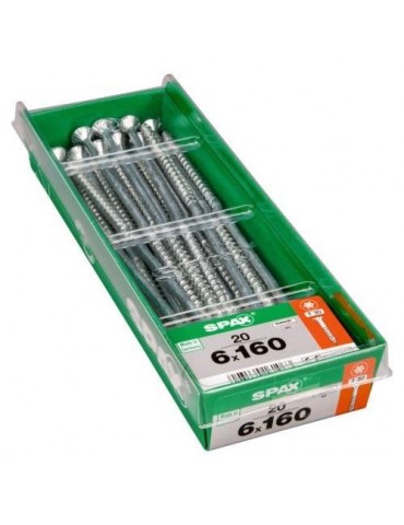 TORNILLO SPAX C/PL TORX WIROX 6.0X160 C/20 UDS