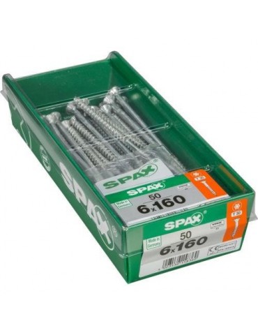 TORNILLO SPAX C/PL TORX WIROX 6.0X160 C/50 UDS