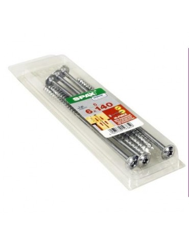 TORN. SPAX C/ARAN.TORX 6.0X140 WIROX C/6 UDS