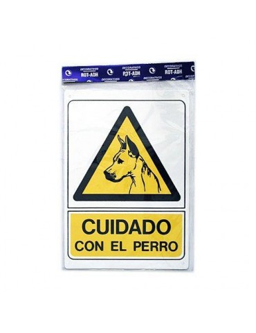 SEÑAL PLASTICO CUIDADO CON EL PERRO