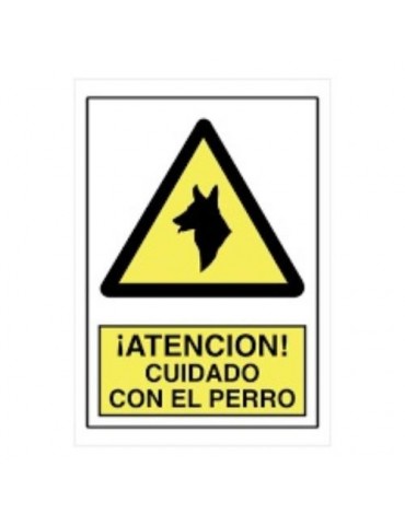 SEÑAL ADVERTENCIA CUIDADO CON EL PERRO
