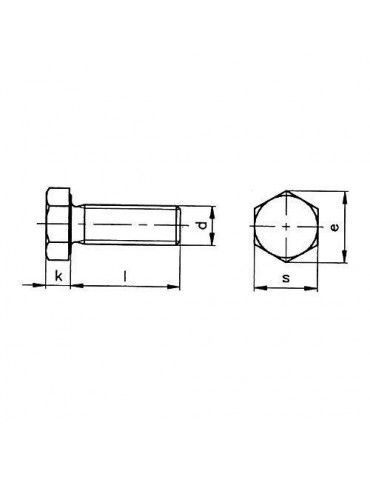 TORNILLO EXAGONAL DIN-933 INOX. A-2 8X70 (CENT.)