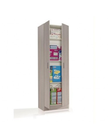 ARMARIO MULTIUSOS 2 PUERTAS ROBLE 180X58,5X37 7144
