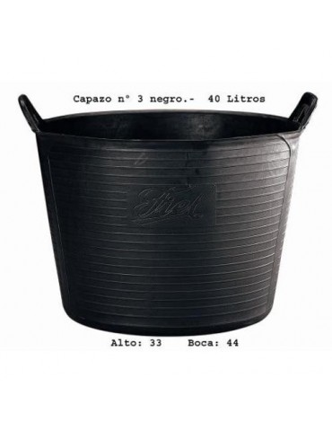 CAPAZO PLASTICO NUMERO 3 NEGRO 1040101