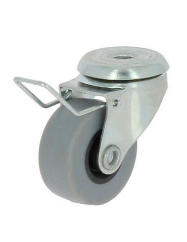 RUEDA CON SOPORTE ARO GOMA 30 CON FRENO 17281