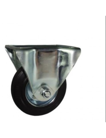 RUEDA C/SOPORTE ARO GOMA/CHAPA 200MM FIJA 75506