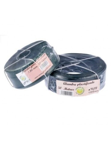 BOBINA ALAMBRE 2/7 50M. PLAST. VERDE BV27