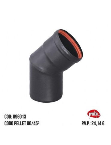 CODO PELLET 80/45º 096013