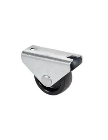 RUEDA FIJA DE POLIPROPILENO NEGRA 30MM