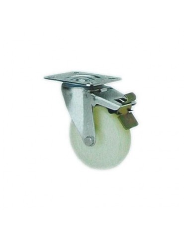 RUEDA GIRATORIA NYLON CON FRENO 100 MM. 2-1194