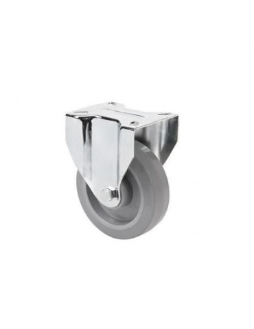 RUEDA FIJA 100 GOMA GRIS ELASTICA 170KG.
