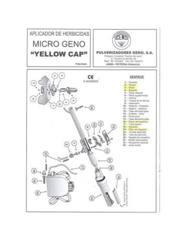 CABEZAL CON MOTOR CON DIFUSOR 304