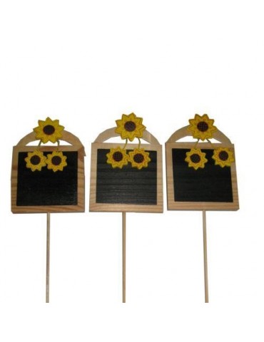 PICKS 3 PIZARRAS GIRASOLES PARA MACETA 50074221