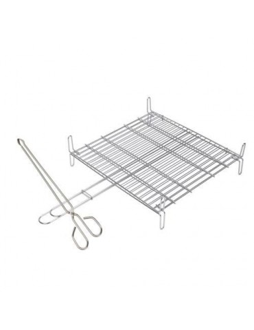 PARRILLA DOBLE INOX. 18/8 25X30CM. 2679