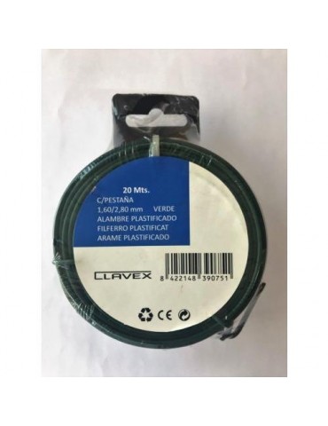 ALAMBRE PLASTIFICADO VERDE 1,6/2,8 X 20M. 39075