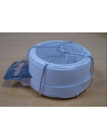 ALAMBRE PLASTIFICADO 0,7/1,2MM BLANCO R-50M