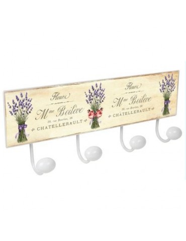 PERCHA PARED 4 POMOS PORCELANA LAVANDA 4 9063B35