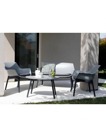 SET PAROS GRIS MESA+2 SILLAS+SILLON