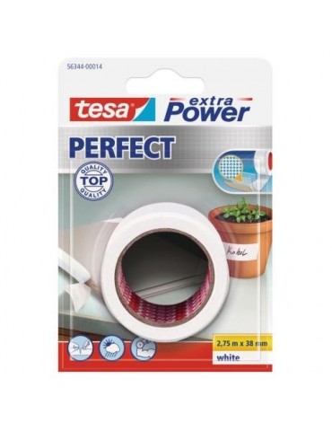 CINTA TEJIDO EXTRA POWER PERFECT 2,75MX38MM.BLANCA