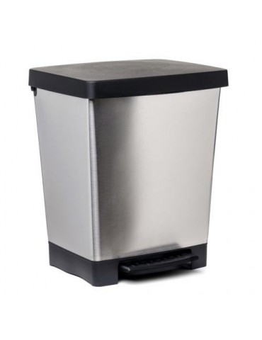 CUBO PEDAL CUBIK STEEL 23 L.METALIZADO 1020609