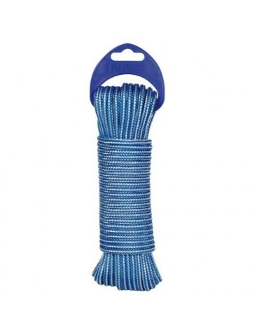 CORDON PP. ALMA TEXTURA 4MM. AZUL/BLANCO 15M.