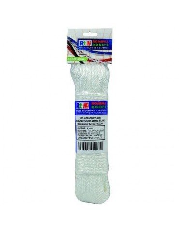 CORDON RIEL POLIPROPILENO 2,5 MM. BLANCO 15 M.