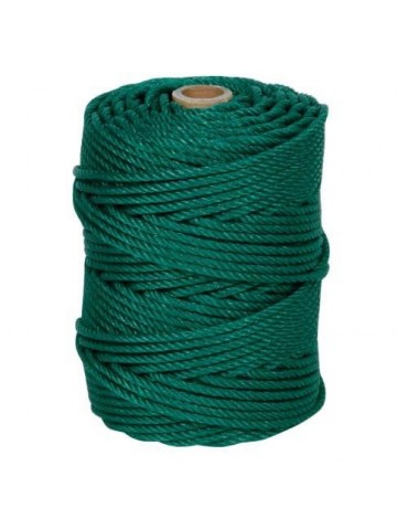 CUERDA CABLEADA PE. 4 CABOS 5 MM. VERDE 100 M.